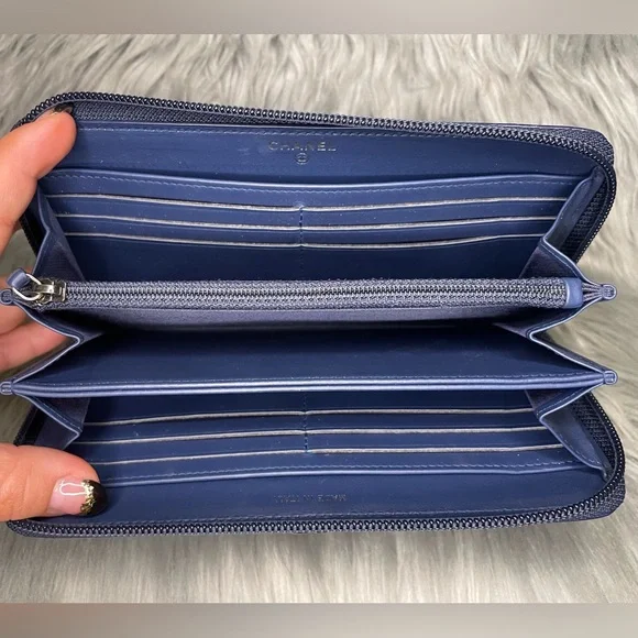 EUC CHANEL Iridescent Boy Chevron Wallet - Picture 6 of 16